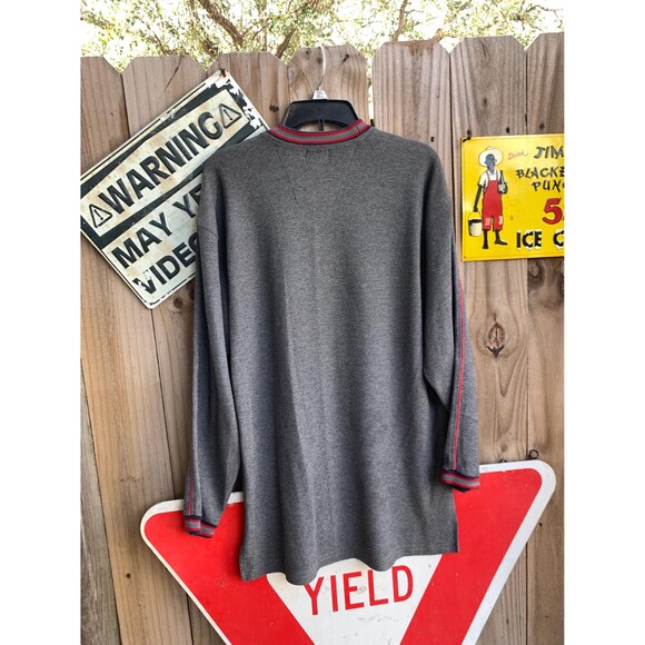 Vintage 80s Rare Nike Long Sleeves Embroidered Swoosh Shirt Fits Size L - Picture 3 of 6